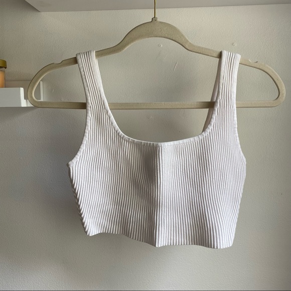 Aritzia babaton sculpt knit tank white xs - Picture 2 of 7
